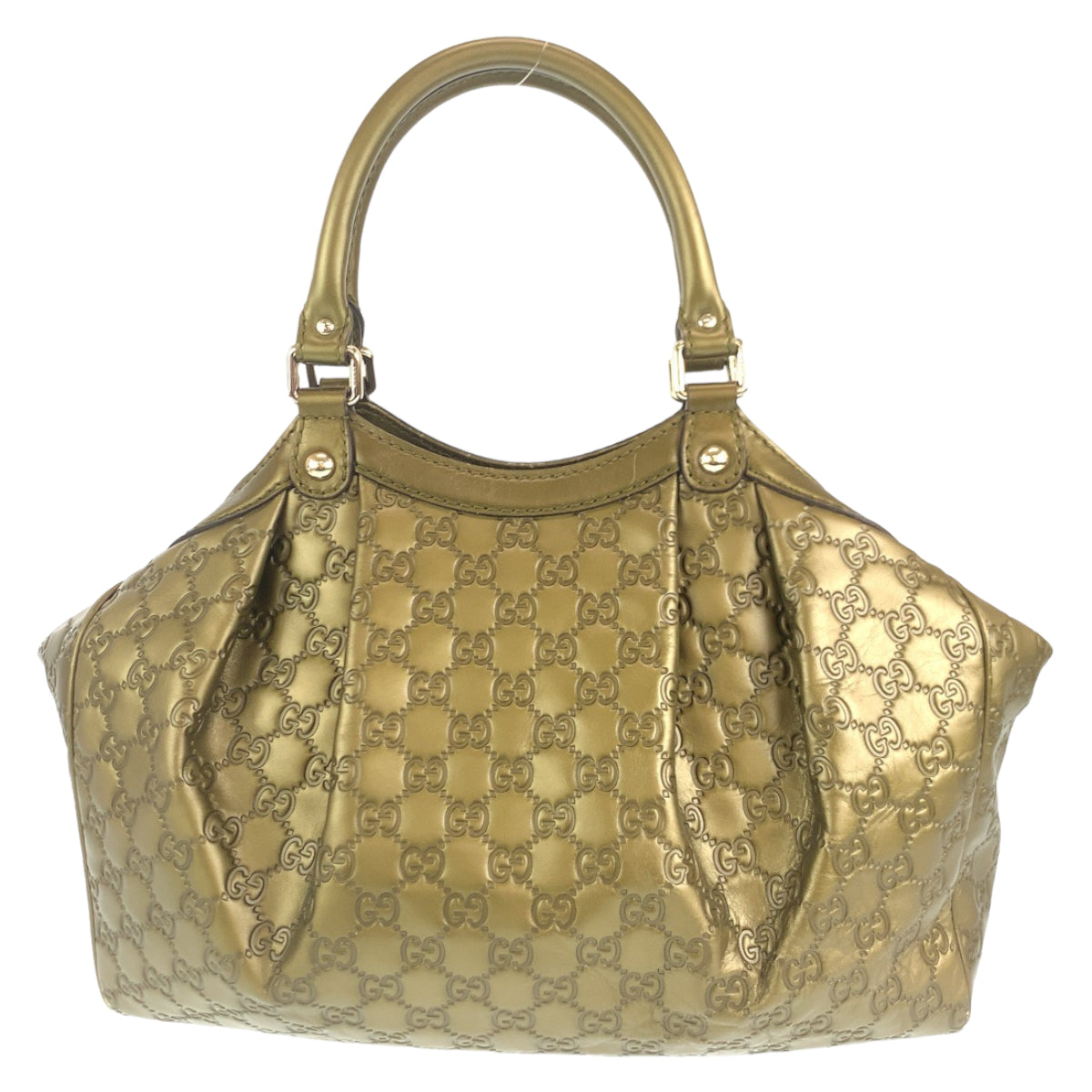 H-00475
GUCCI グッチ グッチシマ GG柄 スーキー インターロッキング ゴールド 金 シマレザー 211944 トートバッグ ハンドバッグ  レディース