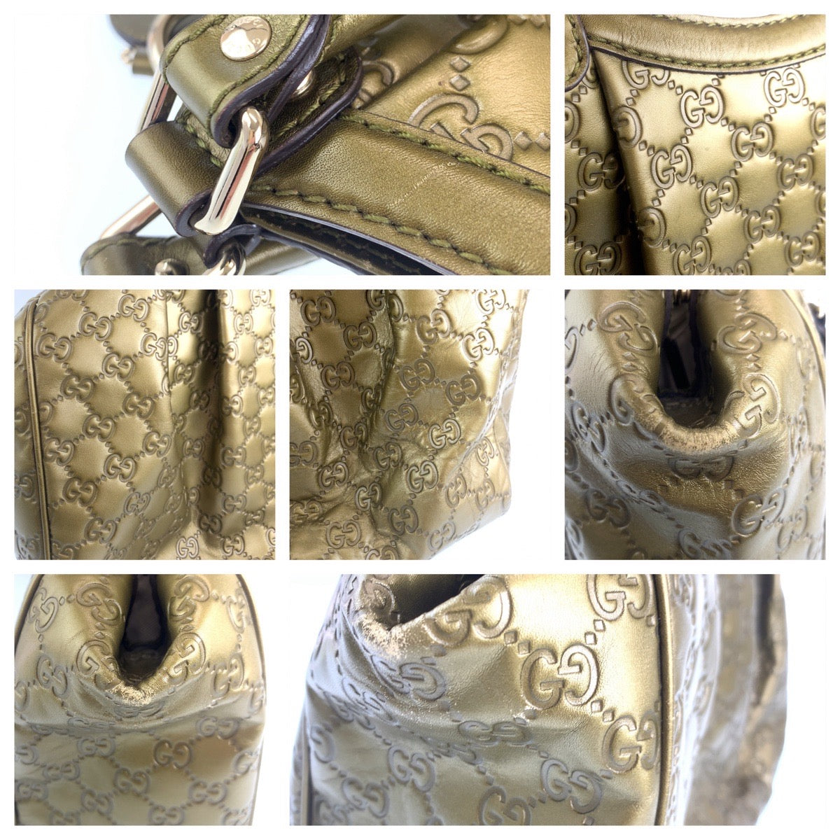 H-00475
GUCCI グッチ グッチシマ GG柄 スーキー インターロッキング ゴールド 金 シマレザー 211944 トートバッグ ハンドバッグ  レディース