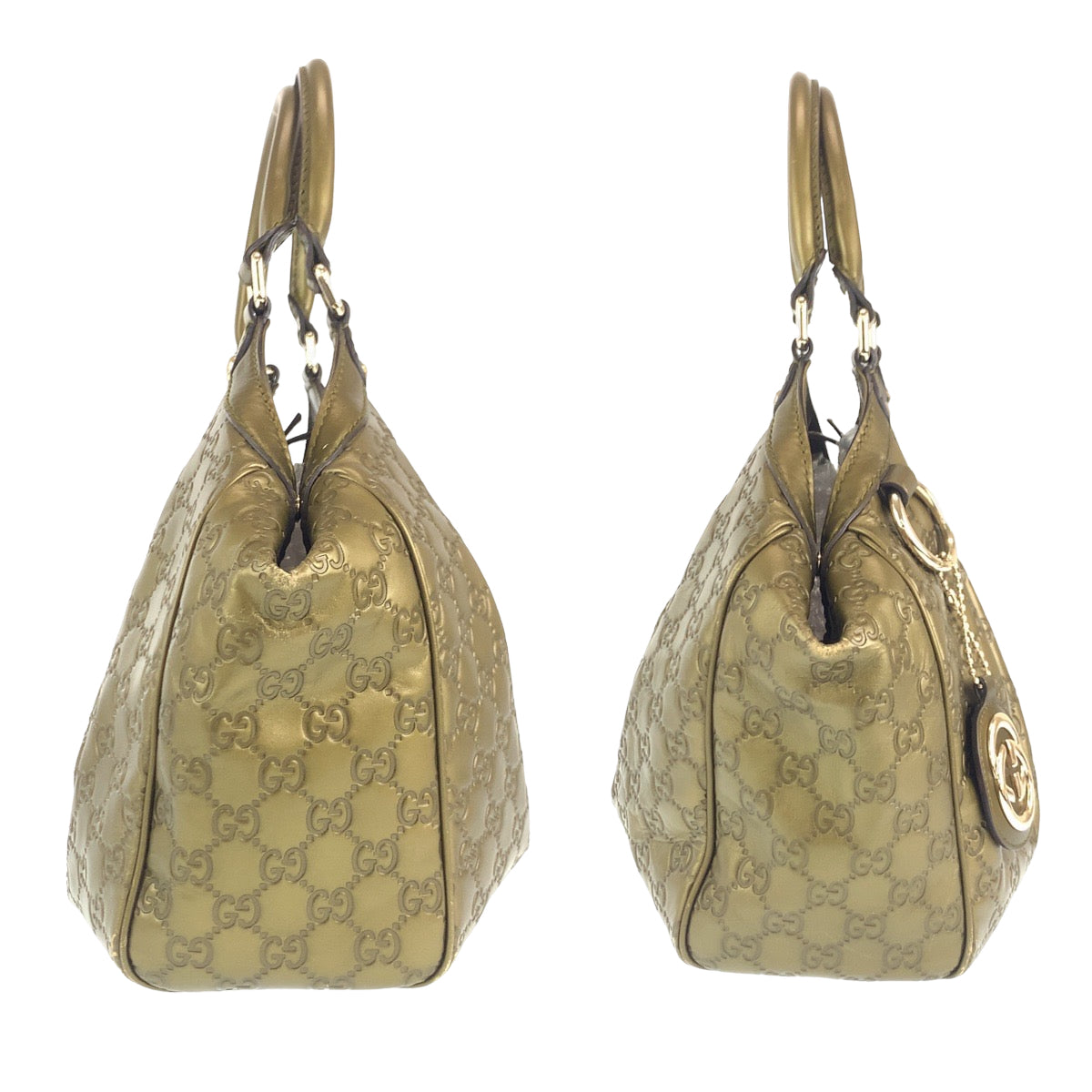 H-00475
GUCCI グッチ グッチシマ GG柄 スーキー インターロッキング ゴールド 金 シマレザー 211944 トートバッグ ハンドバッグ  レディース