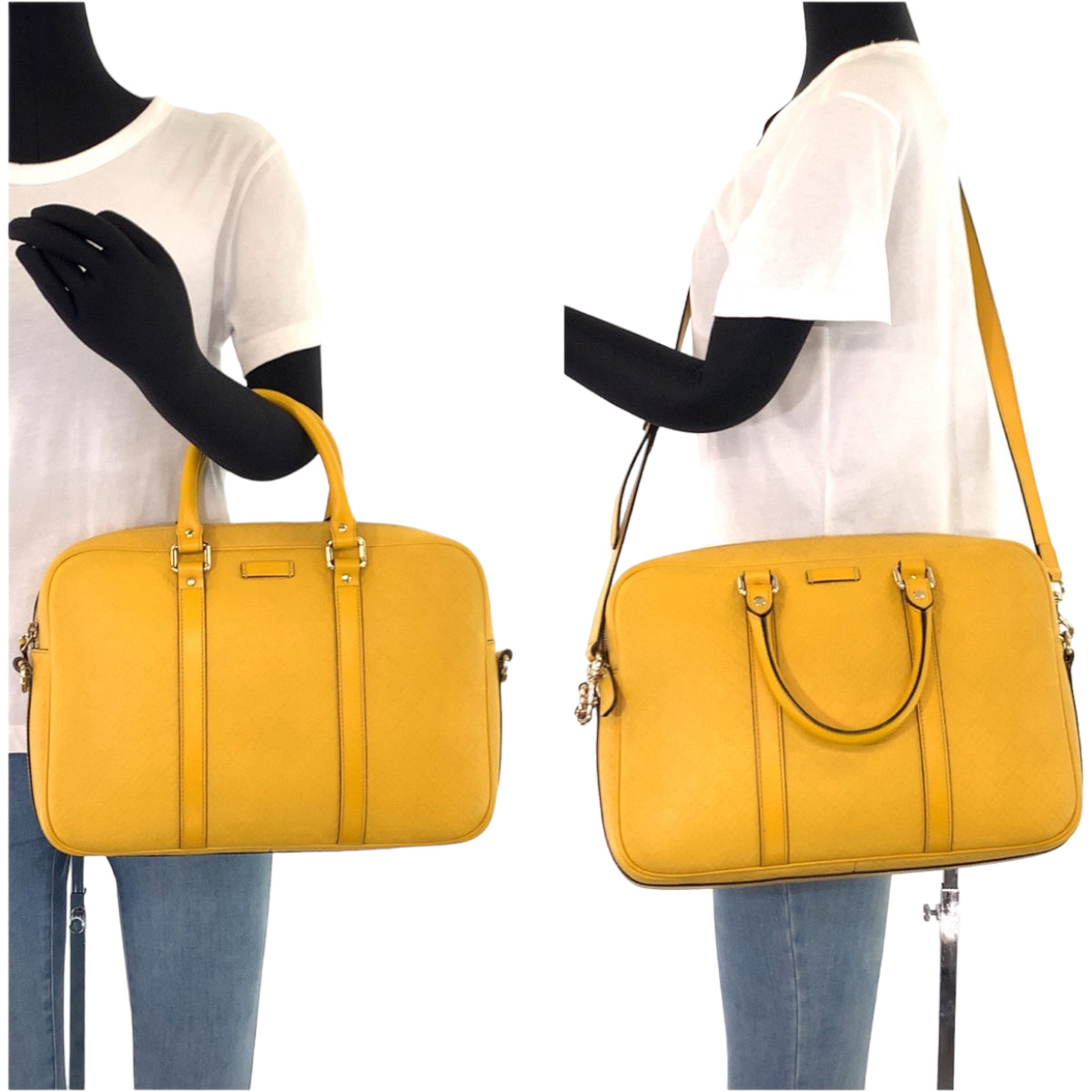 GUCCI グッチ ディアマンテラックス イエロー 黄 ゴールド金具 レザー 344357 ショルダーバッグ ハンドバッグ 2way  レディース