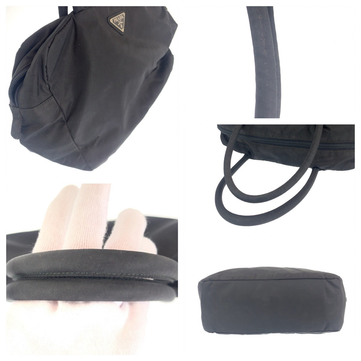 H-00478
PRADA プラダ テスート ブラック 黒 ナイロン ハンドバッグ トートバッグ  レディース