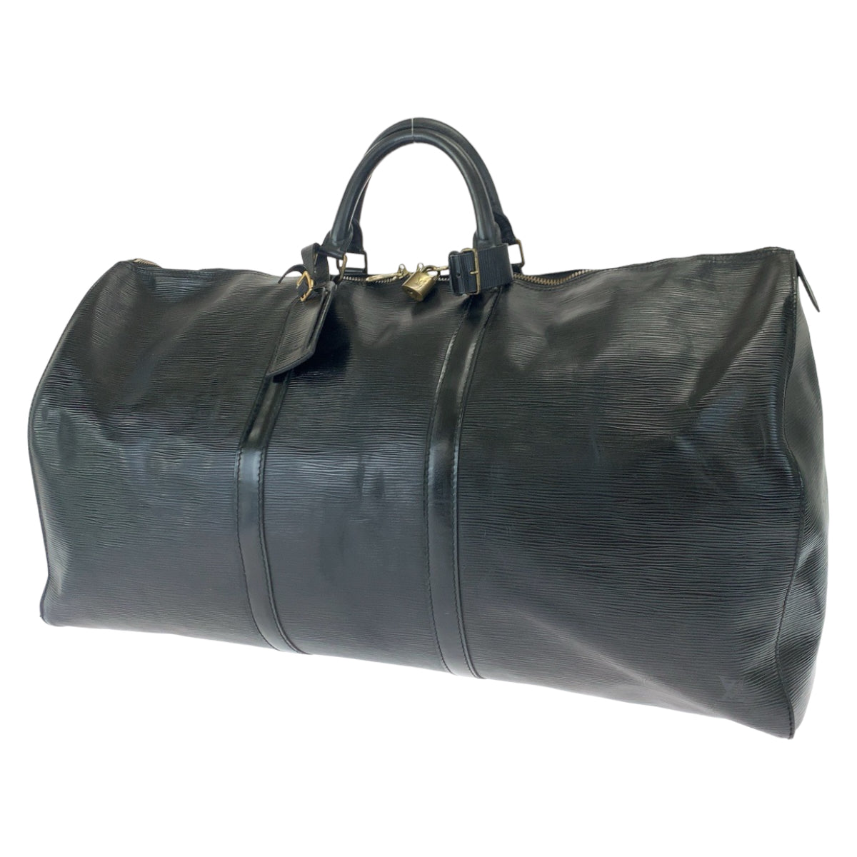 LOUIS VUITTON ルイヴィトン エピ キーポル60 ブラック 黒 ゴールド金具 エピレザー M42942 ボストンバッグ 旅行バッグ  メンズ