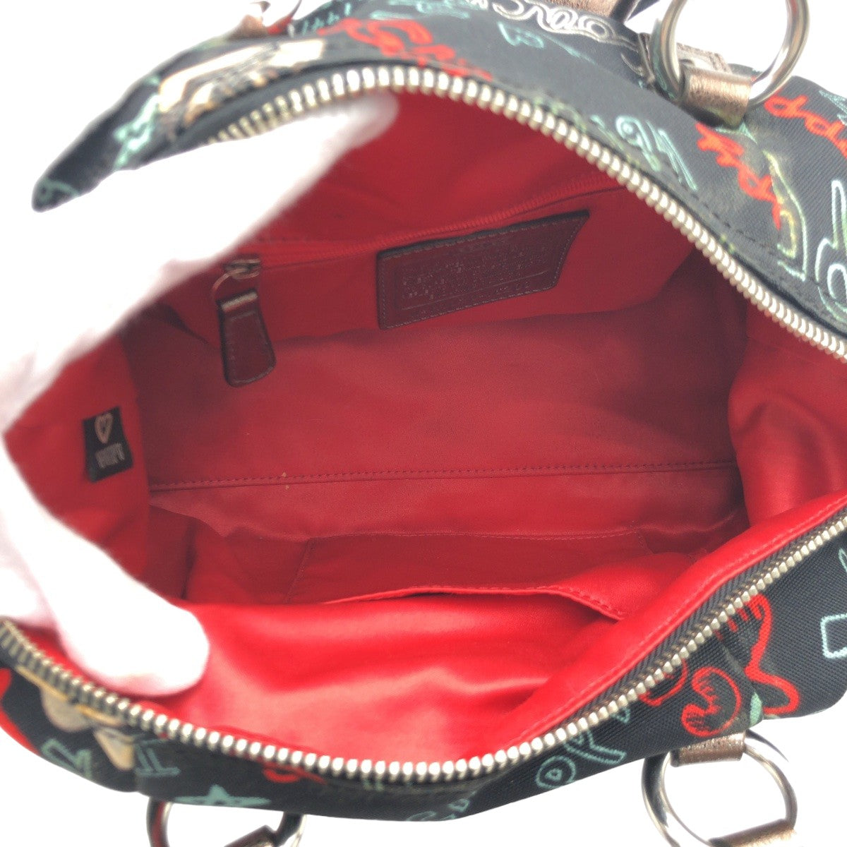 12610
COACH コーチ ポピー グラフィティ ラクシー サッチェル ブラック シルバー金具 キャンバス 16200 トートバッグ ハンドバッグ 2way ショルダーバッグ 斜め掛け可能  レディース