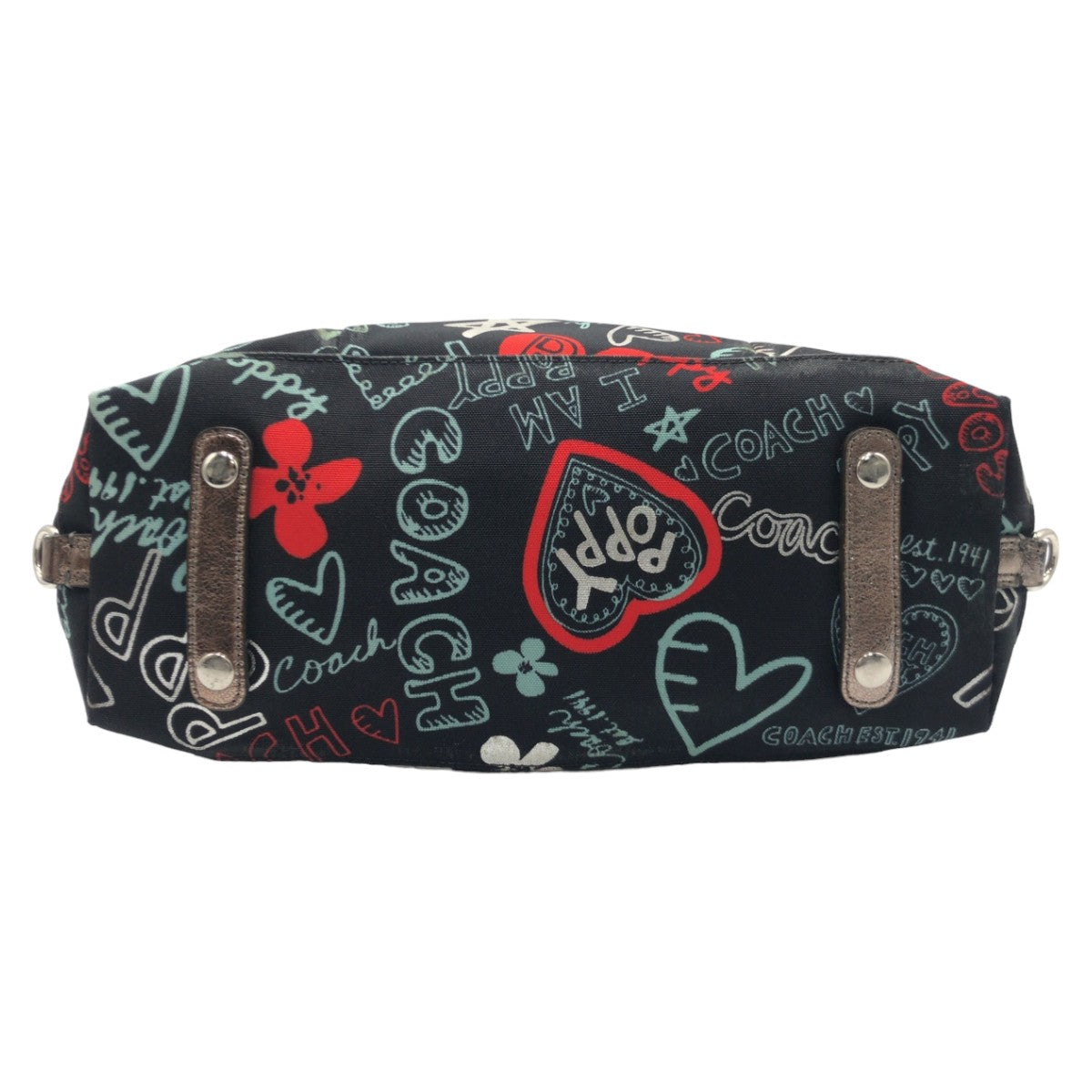 12610
COACH コーチ ポピー グラフィティ ラクシー サッチェル ブラック シルバー金具 キャンバス 16200 トートバッグ ハンドバッグ 2way ショルダーバッグ 斜め掛け可能  レディース