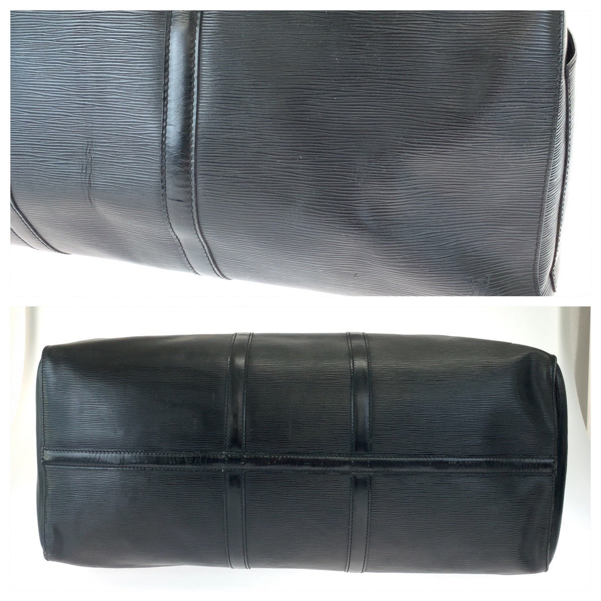 LOUIS VUITTON ルイヴィトン エピ キーポル60 ブラック 黒 ゴールド金具 エピレザー M42942 ボストンバッグ 旅行バッグ  メンズ