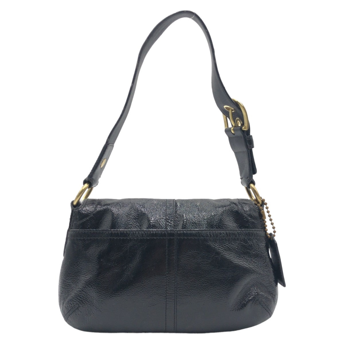 COACH コーチ ソーホー ブラック 黒 ゴールド金具 パテントレザー F13132 ショルダーバッグ ハンドバッグ  レディース