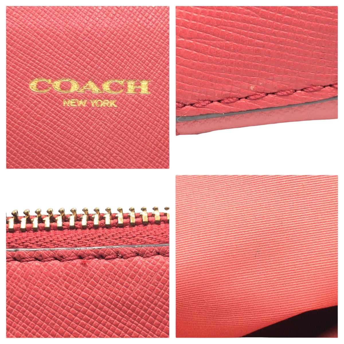 12601
 COACH Pink Gold Hardware Calfskin Pouch for Women