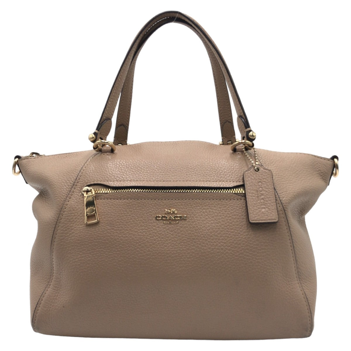 12597
COACH コーチ ベージュ ゴールド金具 レザー 79997 ハンドバッグ トートバッグ  レディース AB5