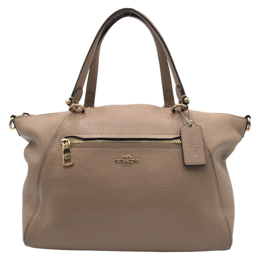 12597
COACH コーチ ベージュ ゴールド金具 レザー 79997 ハンドバッグ トートバッグ  レディース AB5