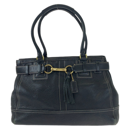 12591
COACH コーチ ブラック ゴールド金具 レザー 10213 トートバッグ ショルダーバッグ  レディース