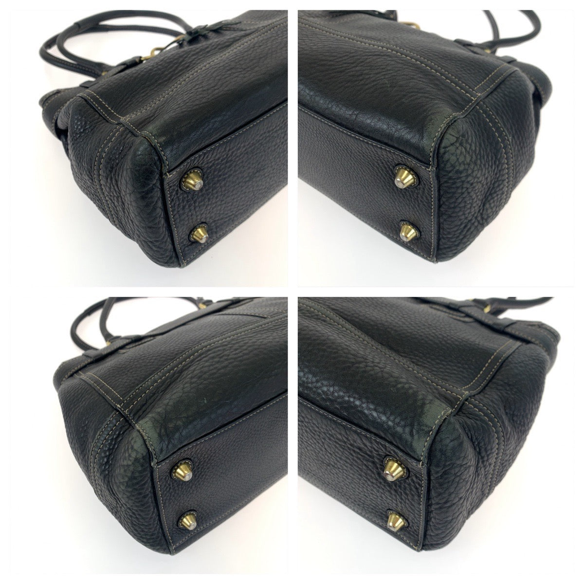 12591
COACH コーチ ブラック ゴールド金具 レザー 10213 トートバッグ ショルダーバッグ  レディース
