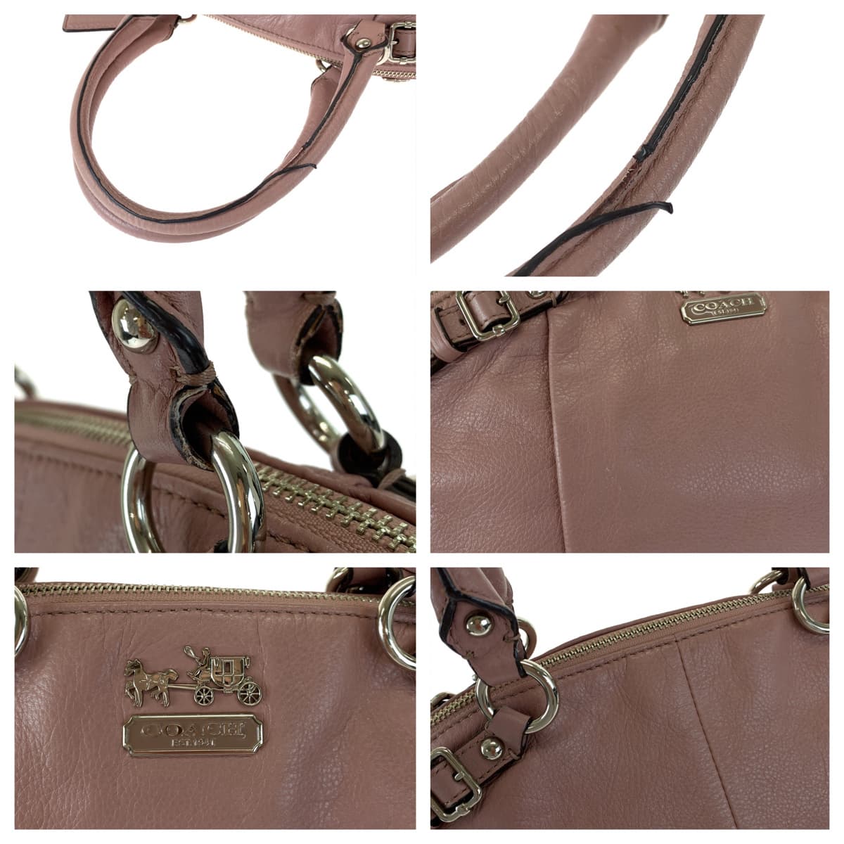 12590
COACH コーチ マディソン ピンク レザー 18641 トートバッグ ショルダーバッグ ハンドバッグ 2way 斜め掛け可能  レディース