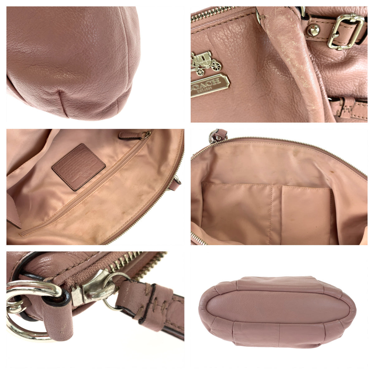 12590
COACH コーチ マディソン ピンク レザー 18641 トートバッグ ショルダーバッグ ハンドバッグ 2way 斜め掛け可能  レディース