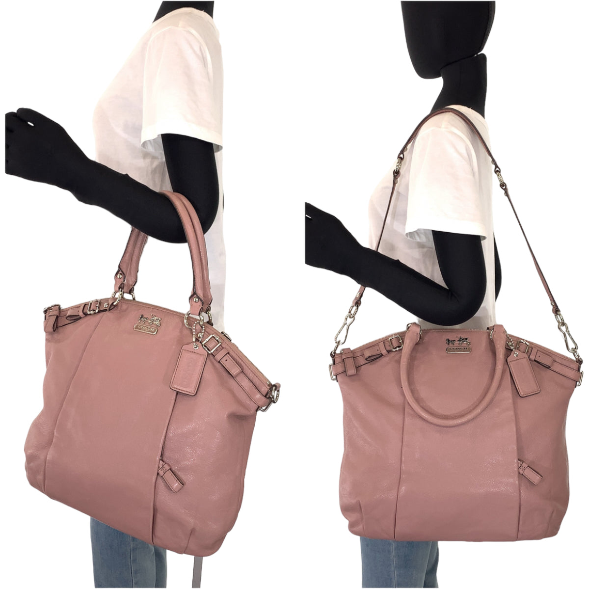 12590
COACH コーチ マディソン ピンク レザー 18641 トートバッグ ショルダーバッグ ハンドバッグ 2way 斜め掛け可能  レディース