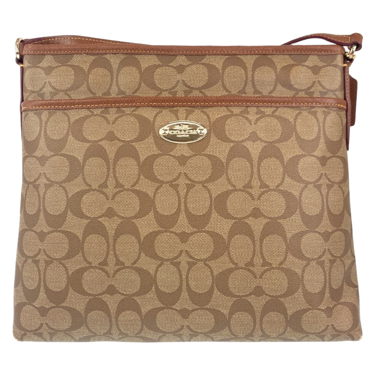 12589
COACH コーチ シグネチャー ブラウン 茶 PVC F34938 ショルダーバッグ 斜め掛け  レディース
