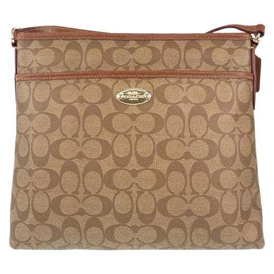 12589
COACH コーチ シグネチャー ブラウン 茶 PVC F34938 ショルダーバッグ 斜め掛け  レディース