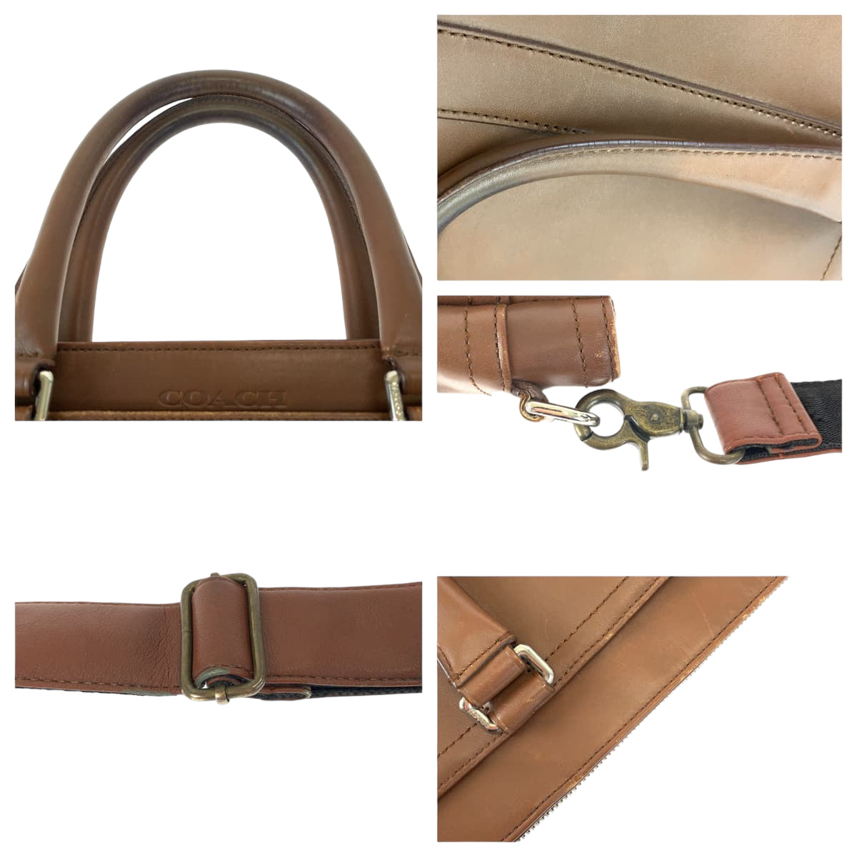 10341
COACH コーチ レキシントン ブラウン レザー F70916 ビジネスバッグ ブリーフケース 書類かばん  メンズ