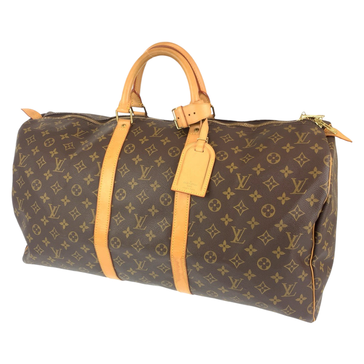 H-00479
LOUIS VUITTON ルイヴィトン モノグラム キーポル55 ブラウン 茶 PVC M41424 ボストンバッグ 旅行バッグ  メンズ
