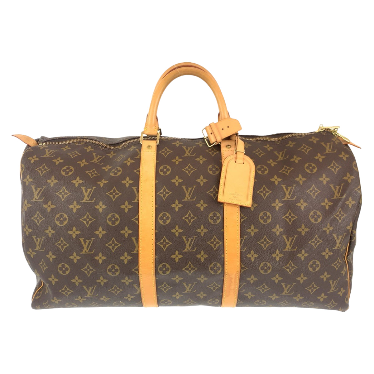 H-00479
LOUIS VUITTON ルイヴィトン モノグラム キーポル55 ブラウン 茶 PVC M41424 ボストンバッグ 旅行バッグ  メンズ