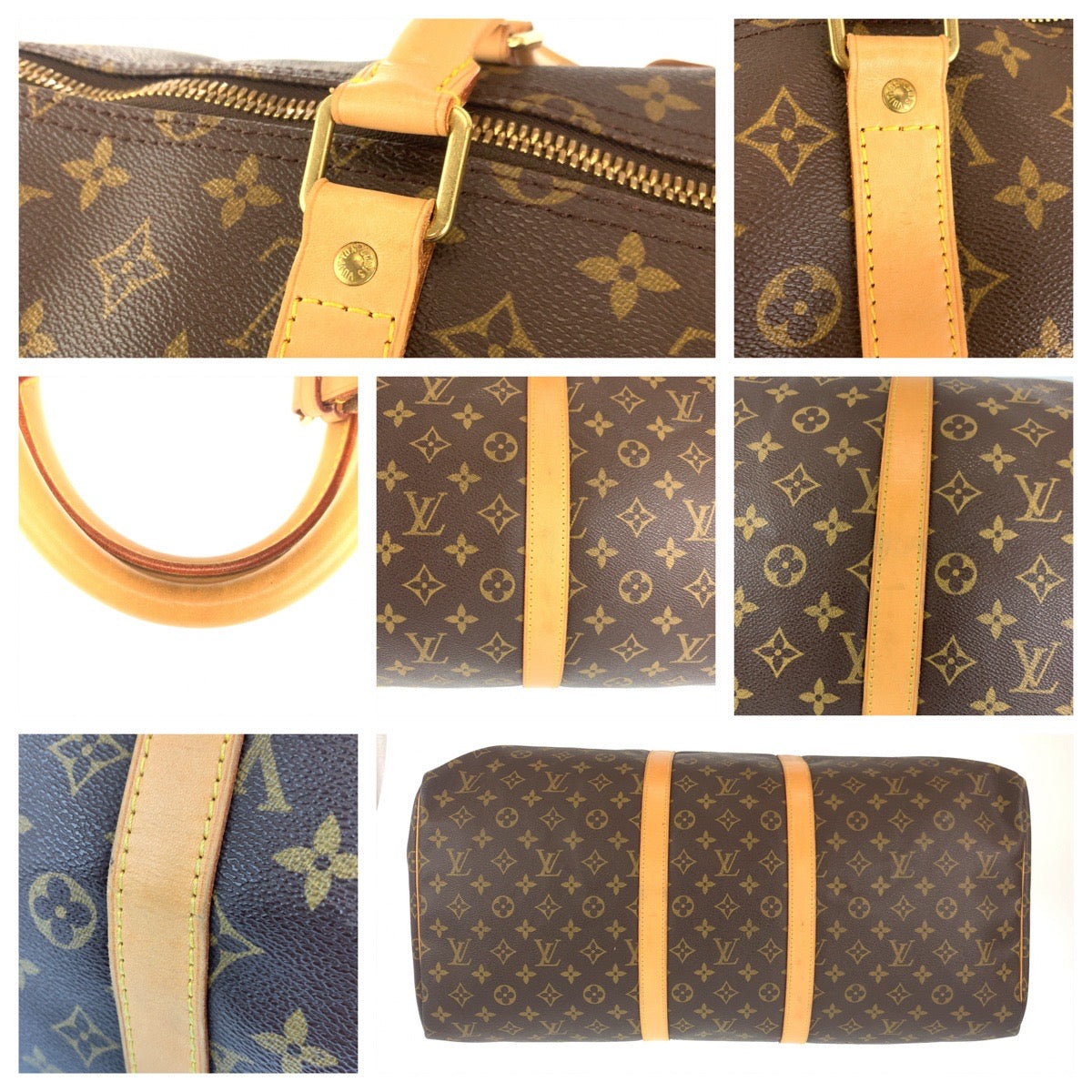 H-00479
LOUIS VUITTON ルイヴィトン モノグラム キーポル55 ブラウン 茶 PVC M41424 ボストンバッグ 旅行バッグ  メンズ