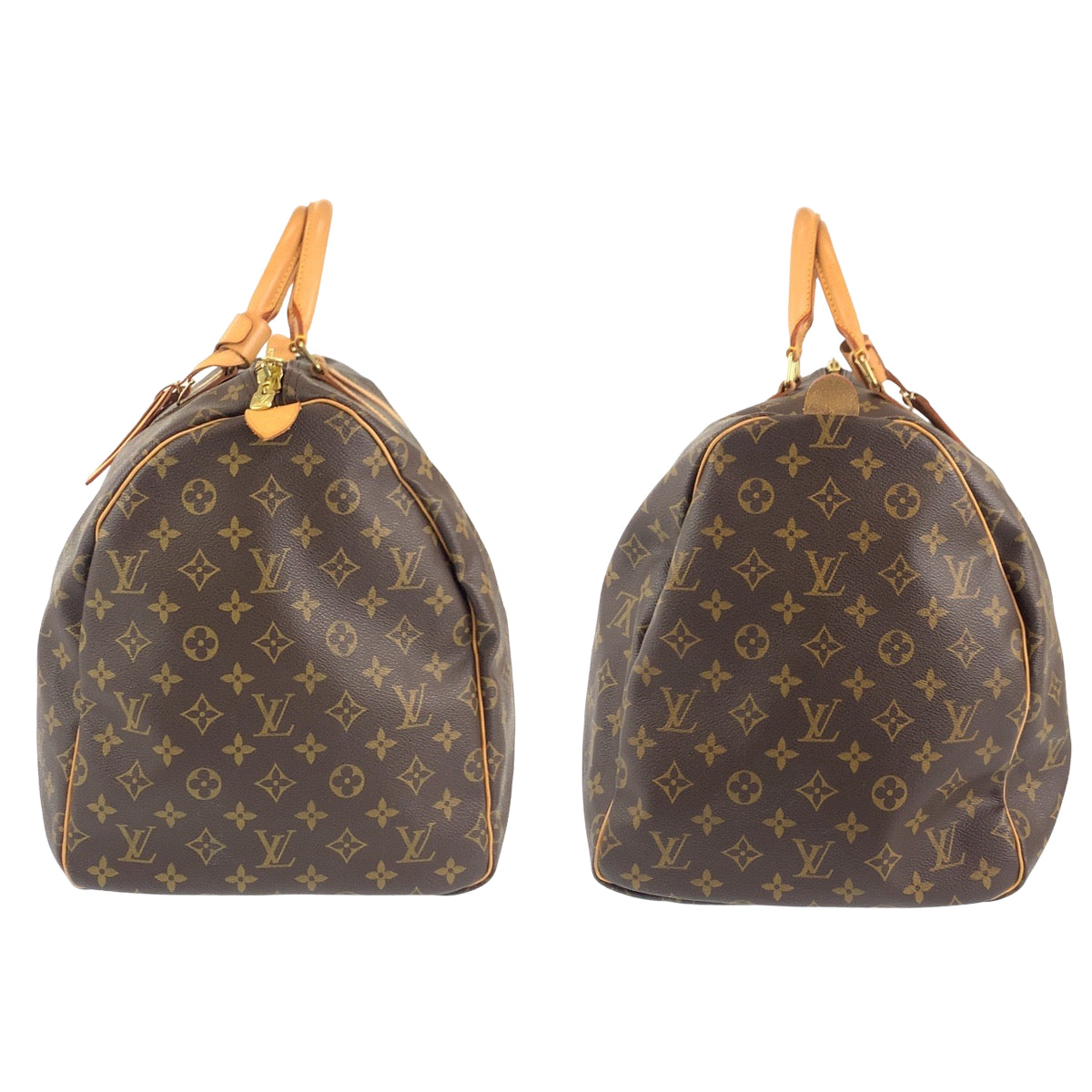 H-00479
LOUIS VUITTON ルイヴィトン モノグラム キーポル55 ブラウン 茶 PVC M41424 ボストンバッグ 旅行バッグ  メンズ