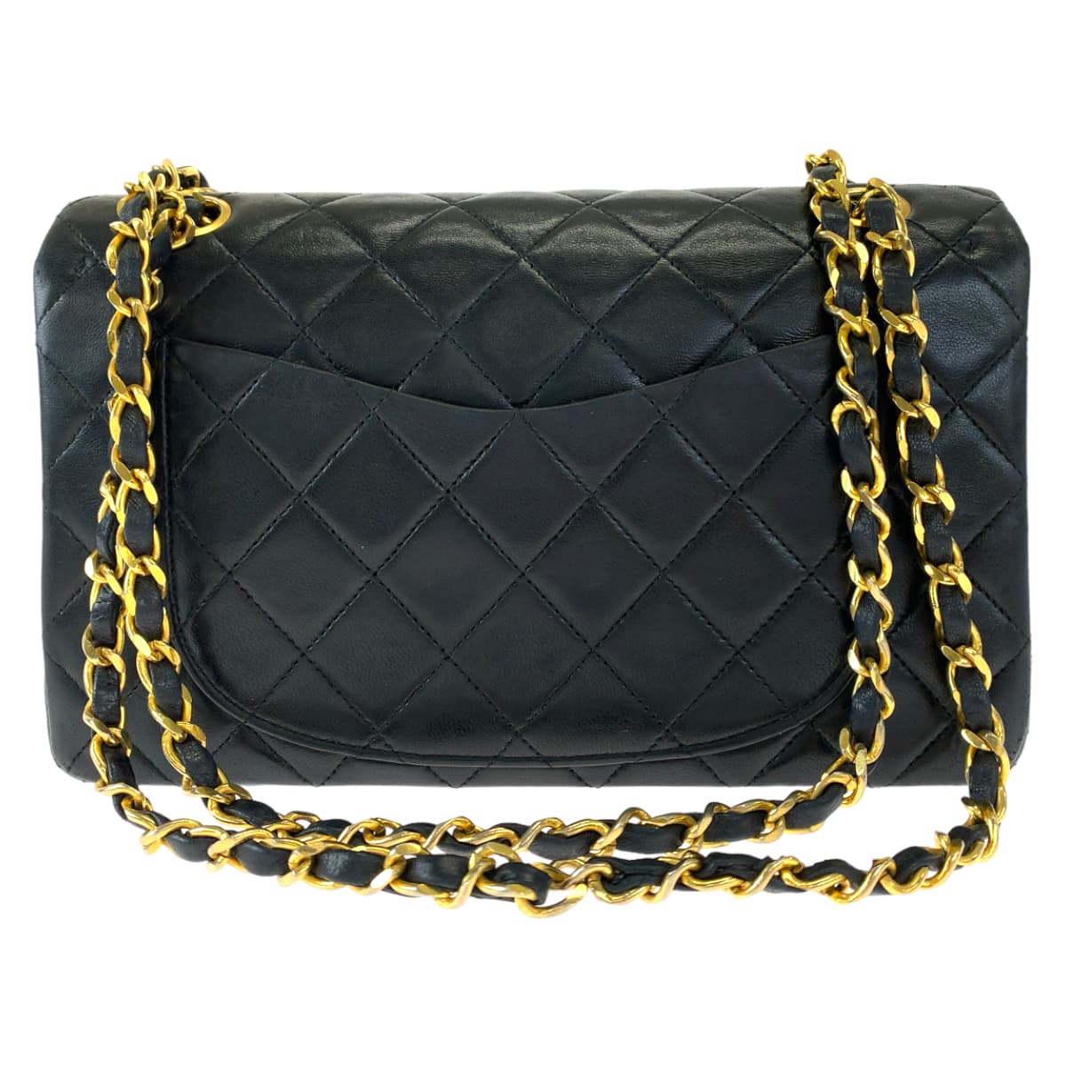 H-00483
CHANEL シャネル ヴィンテージ マトラッセ23 ダブルフラップ タイムレス ココマーク ターンロック ブラック 黒 ゴールド金具 ラムスキン Wチェーンショルダーバッグ 肩掛け  レディース