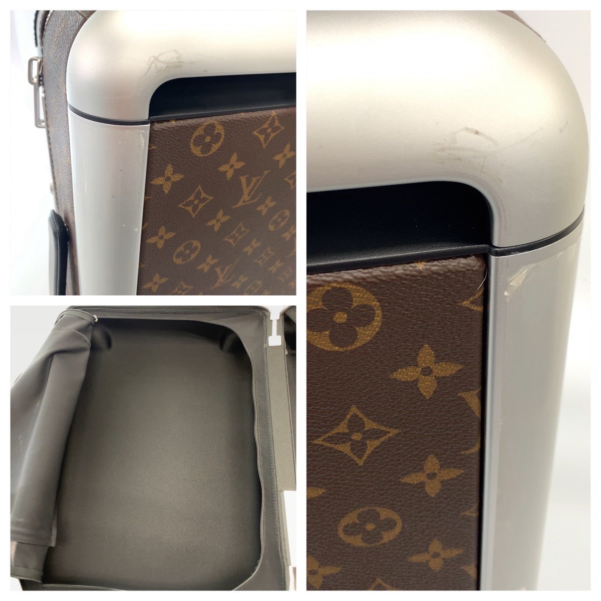 H-00485
LOUIS VUITTON ルイヴィトン モノグラム ホライゾン50 ブラウン 茶 PVC スーツケース キャリーバッグ  メンズ
