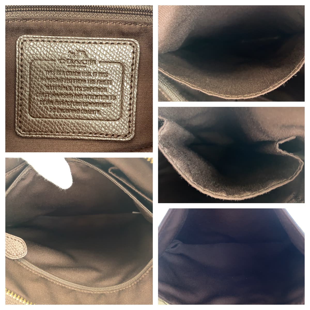 12587
COACH コーチ シグネチャー ブラウン キャンバス / レザー F55363 ショルダーバッグ ポシェット 斜め掛け可能  レディース