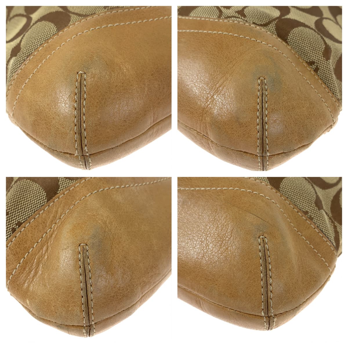 12580
 COACH Signature Brown Canvas 3574 Shoulder Bag Pochette Crossbody Bag for Women