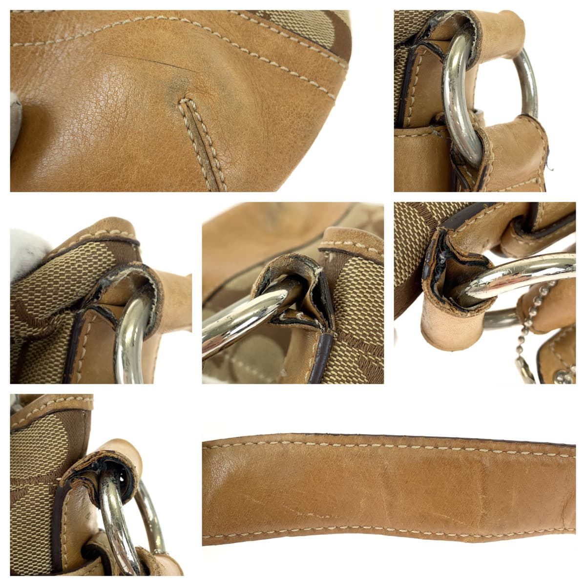 12580
 COACH Signature Brown Canvas 3574 Shoulder Bag Pochette Crossbody Bag for Women