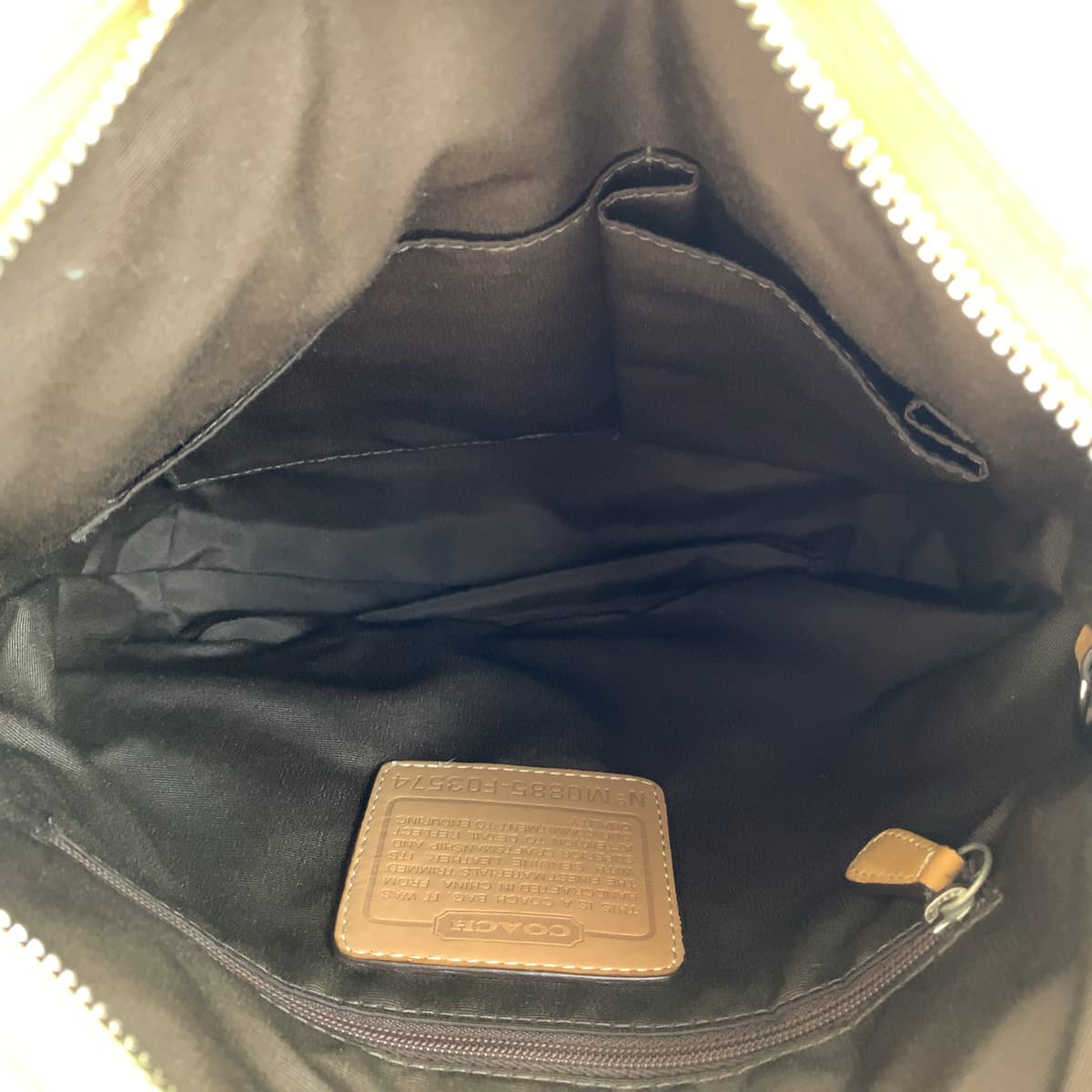 12579
COACH コーチ シグネチャー ブラウン キャンバス F03574 ショルダーバッグ 斜め掛け可能  レディース AB5