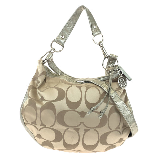 12578
COACH コーチ シグネチャー コンバーチブルホーボー ベージュ キャンバス 13707 ショルダーバッグ 2way 斜め掛け可能  レディース