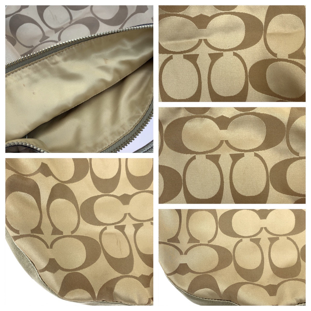 12578
COACH コーチ シグネチャー コンバーチブルホーボー ベージュ キャンバス 13707 ショルダーバッグ 2way 斜め掛け可能  レディース
