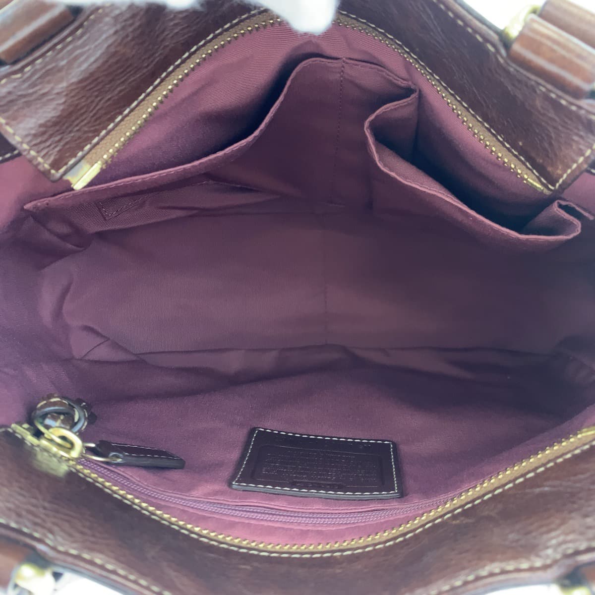 12576
COACH コーチ シグネチャー ベージュ ブラウン ゴールド金具 キャンバス / レザー 12467 トートバッグ ハンドバッグ  レディース