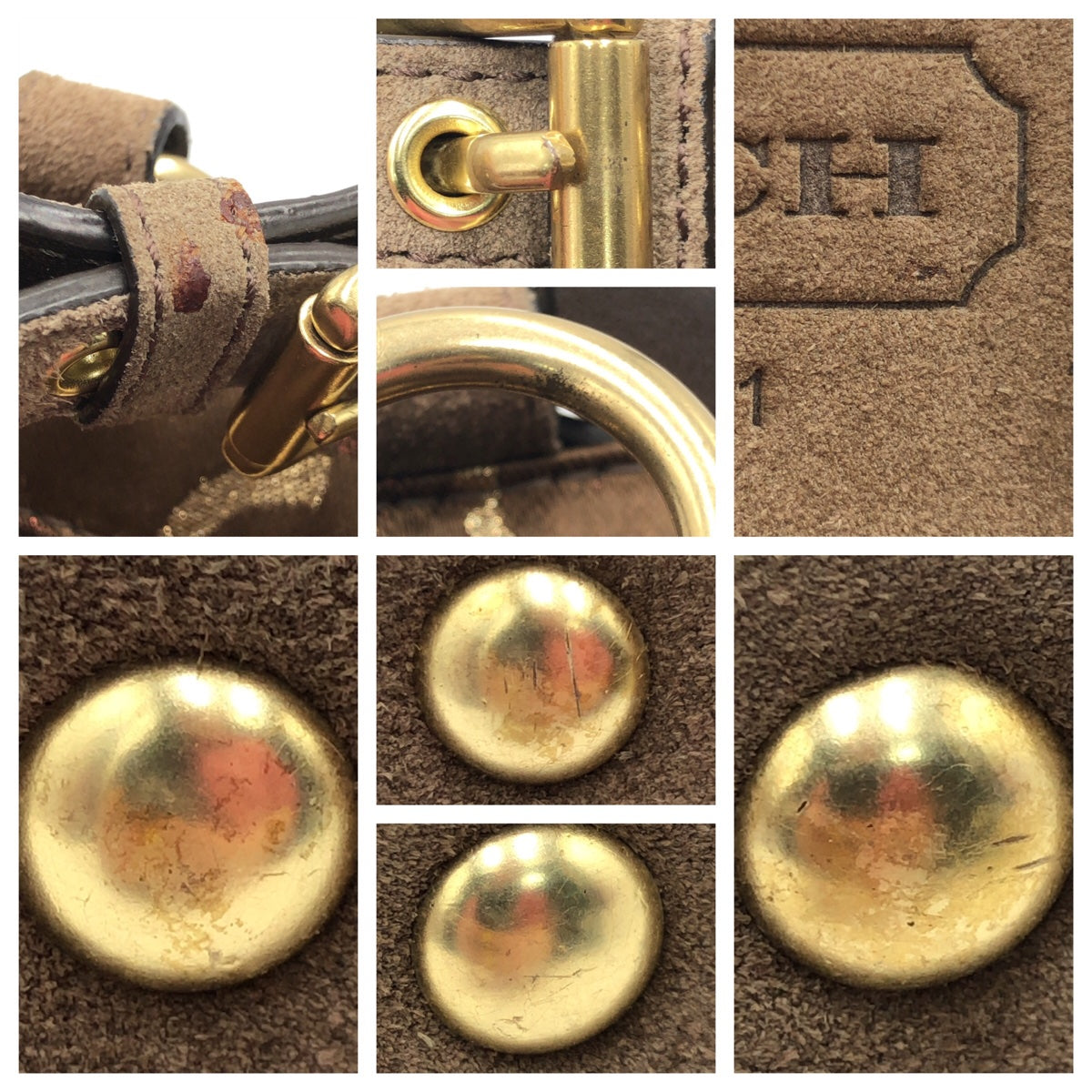 12575
COACH コーチ シグネチャー ブラウン ゴールド金具 キャンバス 10445 トートバッグ ハンドバッグ  レディース