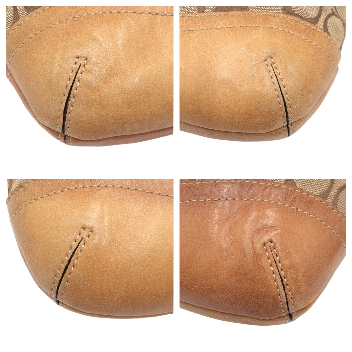 12574
 COACH Signature Brown Silver Hardware Canvas F03574 Shoulder Bag Pochette Crossbody Bag for Women