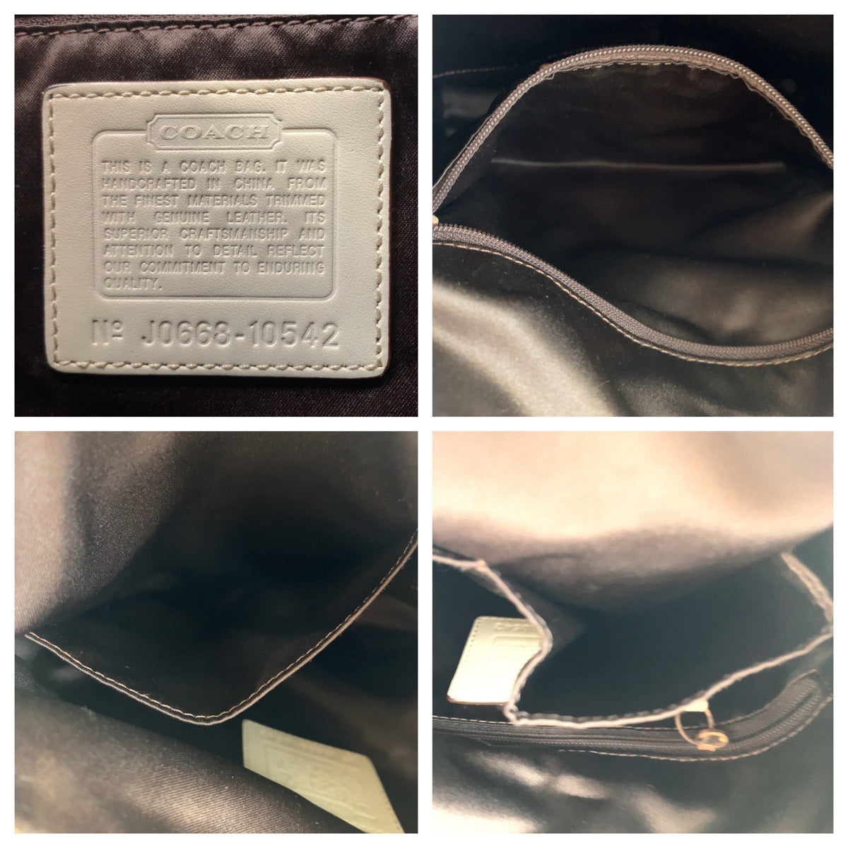 12571
COACH コーチ シグネチャー ハンプトンズストライプ ブラウン ホワイト キャンバス 10542 ショルダーバッグ ポシェット 斜め掛け可能  レディース
