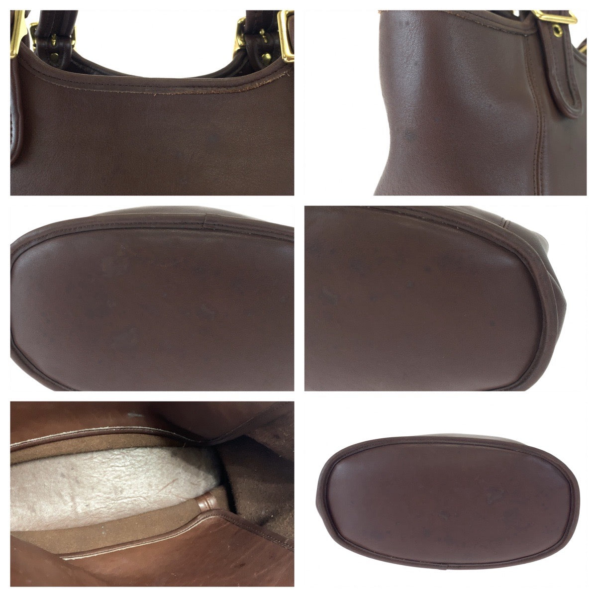 COACH コーチ ヴィンテージ オールドコーチ ブラウン 茶 ゴールド金具 レザー 9090 トートバッグ ハンドバッグ  レディース