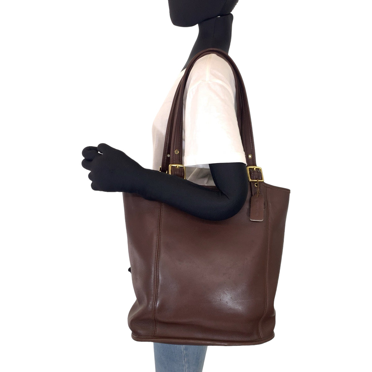 COACH コーチ ヴィンテージ オールドコーチ ブラウン 茶 ゴールド金具 レザー 9090 トートバッグ ハンドバッグ  レディース