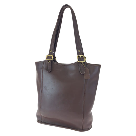 COACH コーチ ヴィンテージ オールドコーチ ブラウン 茶 ゴールド金具 レザー 9090 トートバッグ ハンドバッグ  レディース