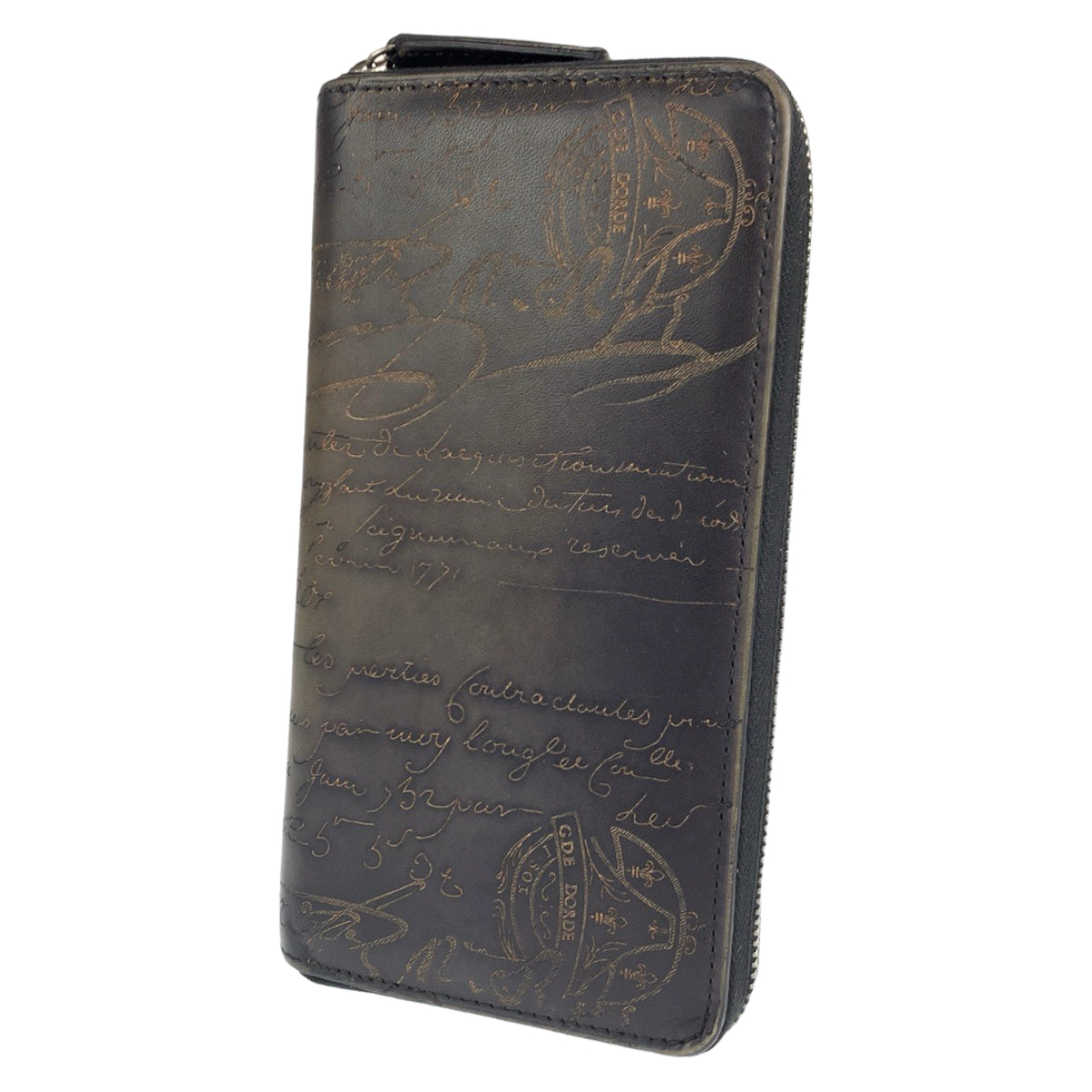 H-00486
Berluti ベルルッティ カリグラフィ イタウバ スクリット ブラウン 茶 パティーヌ レザー / ヴェネツィアレザー 長財布 札入れ  メンズ