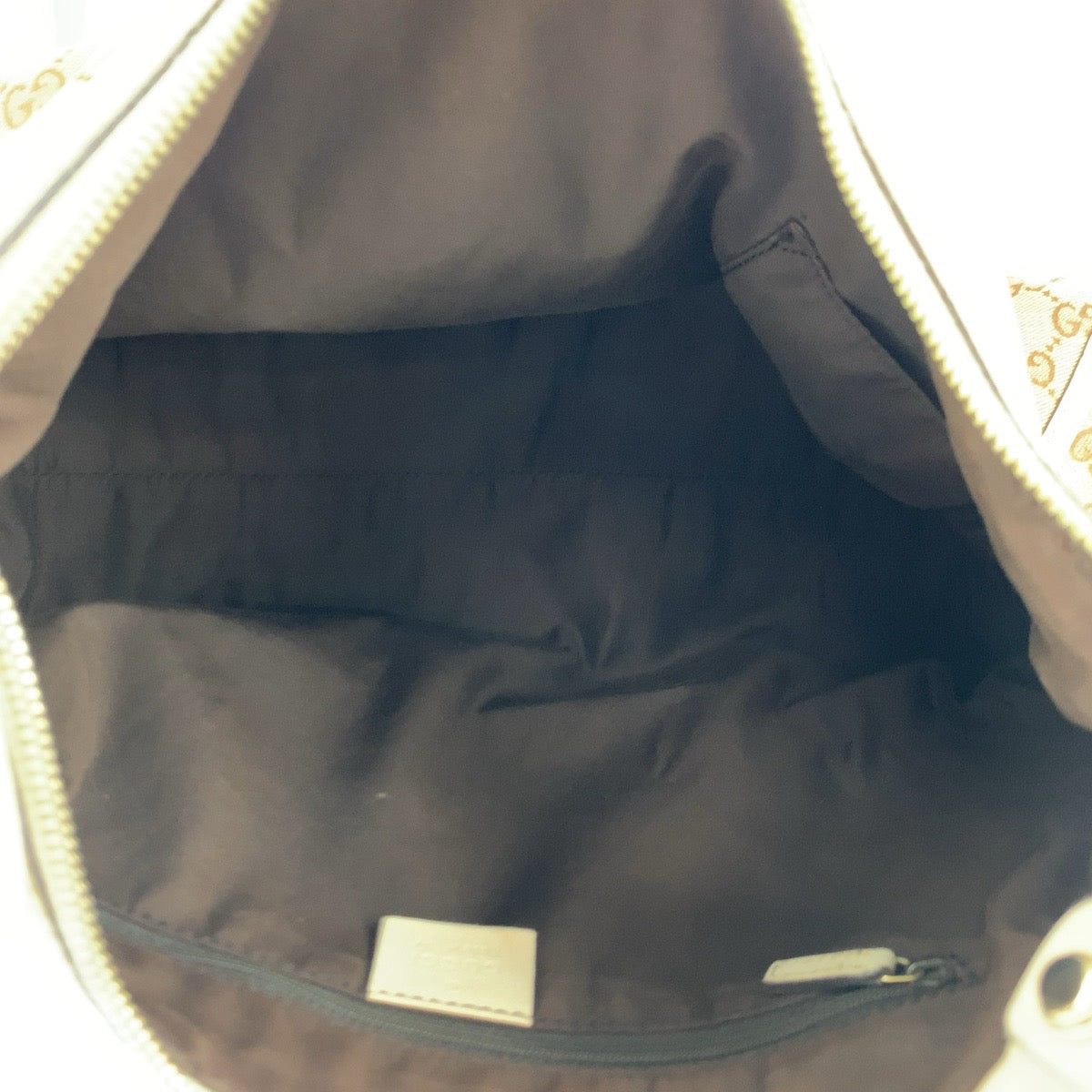 H-00489
GUCCI グッチ アビー ブラウン ホワイト GGキャンバス / レザー 189833 ショルダーバッグ ハンドバッグ  レディース