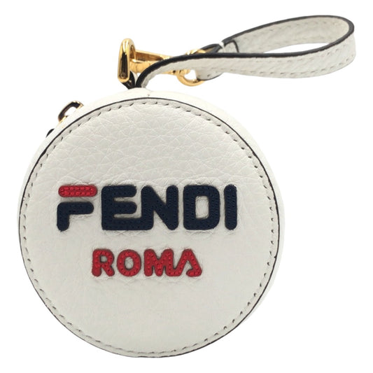 10348
FENDI フェンディ FILAコラボ ポーチ付き ホワイト ナイロン 折り畳み バックパック リュックサック エコバッグ 男女兼用  レディース