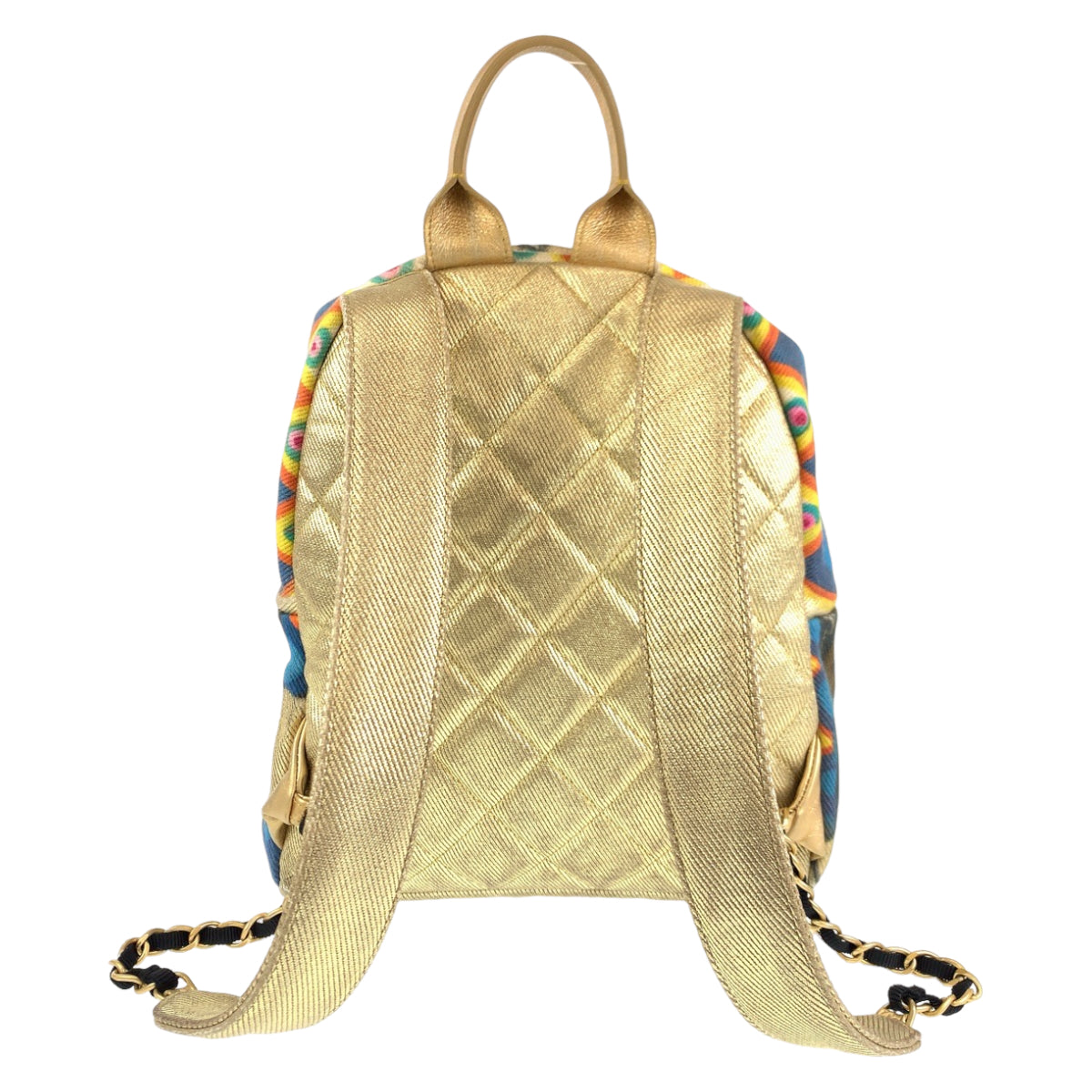 H-00490
CHANEL シャネル グラフィティ ココマーク ゴールド マルチカラー キャンバス AS0867 リュックサック バックパック  レディース