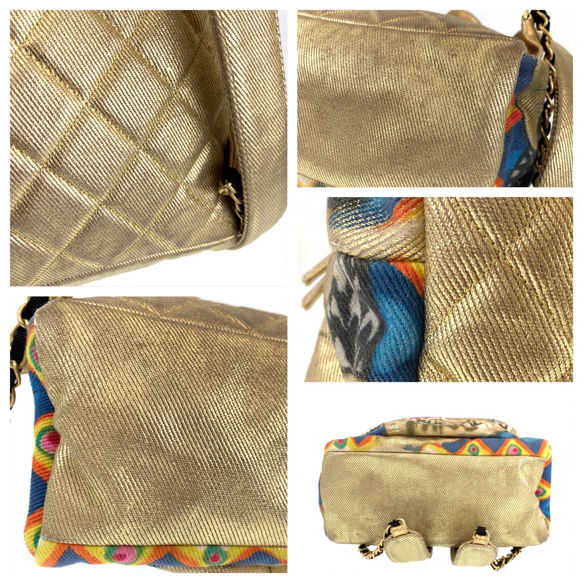 H-00490
CHANEL シャネル グラフィティ ココマーク ゴールド マルチカラー キャンバス AS0867 リュックサック バックパック  レディース