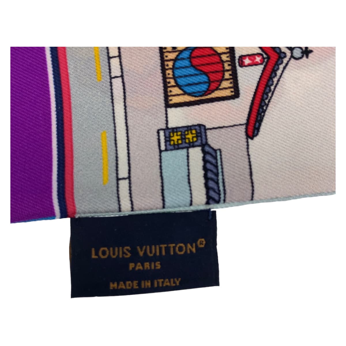 10353
LOUIS VUITTON ルイヴィトン モノグラム バンドー・ヴィヴィエンヌ ソウル ピンク ライトブルー マルチカラー シルク M77934 スカーフ  レディース