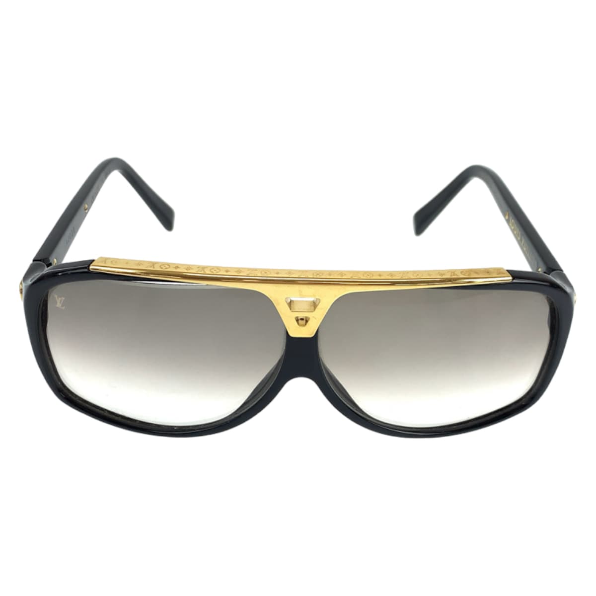 D-012
LOUIS VUITTON ルイヴィトン エヴィダンス ブラック 黒 ゴールド プラスチック Z0105E 66□7 サングラス ウェリントン  メンズ