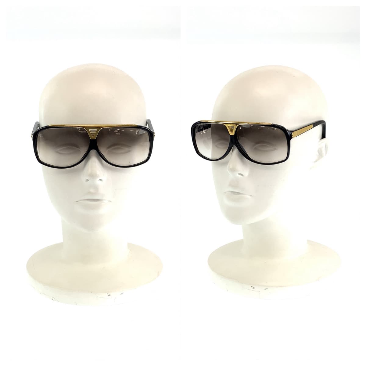 D-012
LOUIS VUITTON ルイヴィトン エヴィダンス ブラック 黒 ゴールド プラスチック Z0105E 66□7 サングラス ウェリントン  メンズ