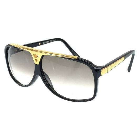 D-012
LOUIS VUITTON ルイヴィトン エヴィダンス ブラック 黒 ゴールド プラスチック Z0105E 66□7 サングラス ウェリントン  メンズ