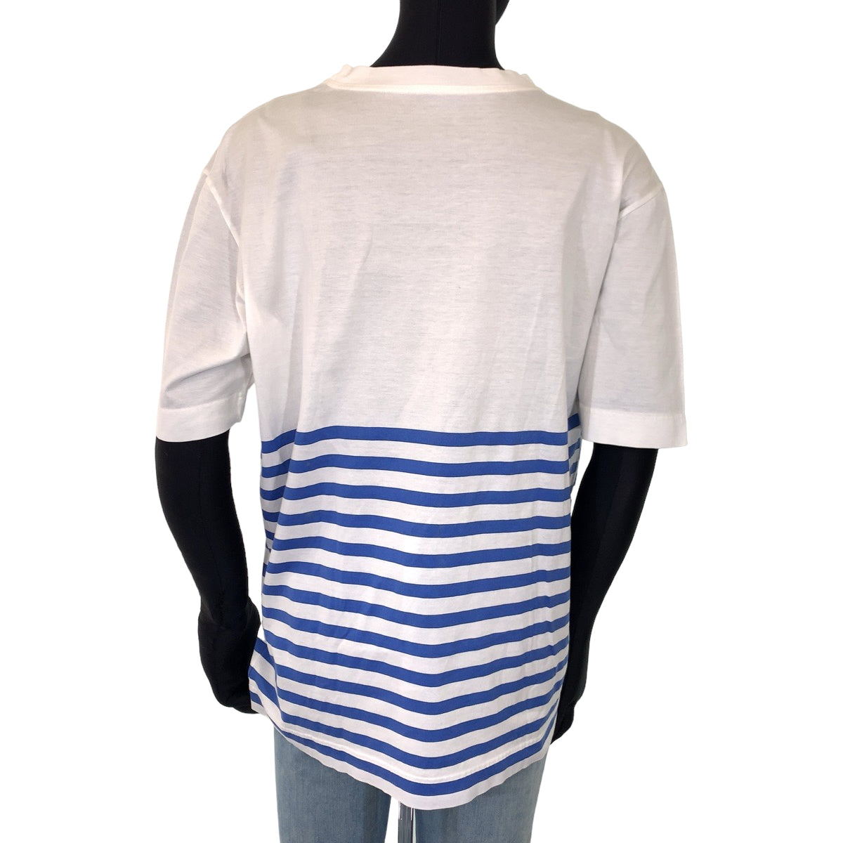 H-00497
HERMES エルメス 太陽 ボーダー サイズM ホワイト 白 コットン 半袖Tシャツ カットソー  レディース
